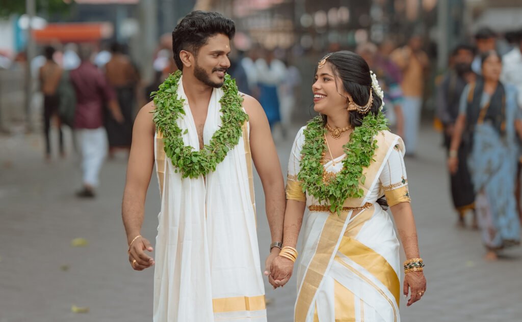 Candid wedding photography moment captured in Mannarkkad Kerala