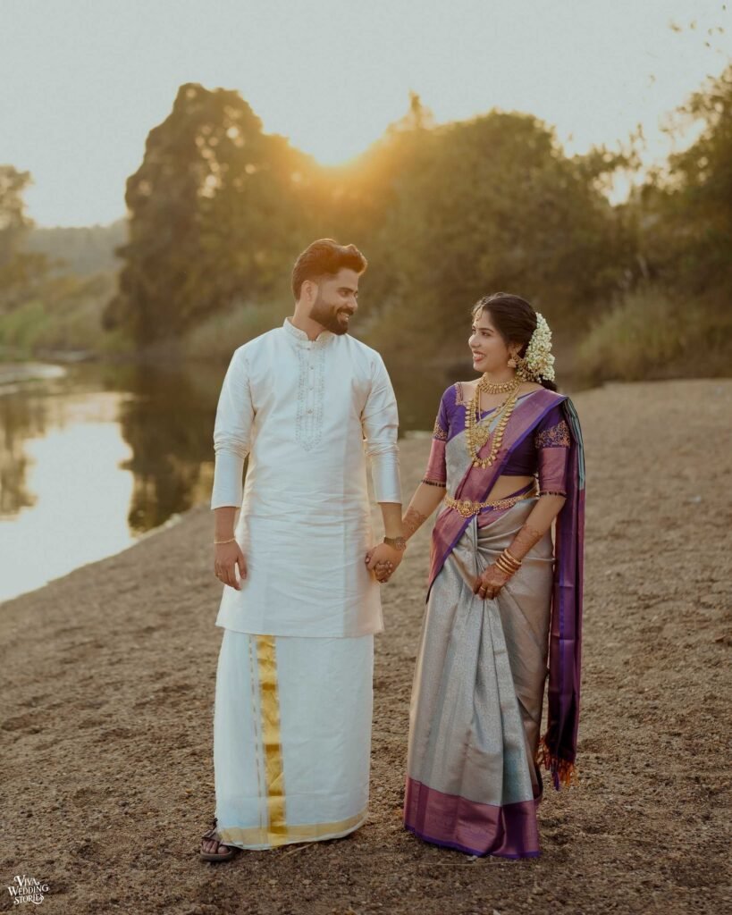 Beautiful bride and groom portrait captured in Mannarkkad Kerala