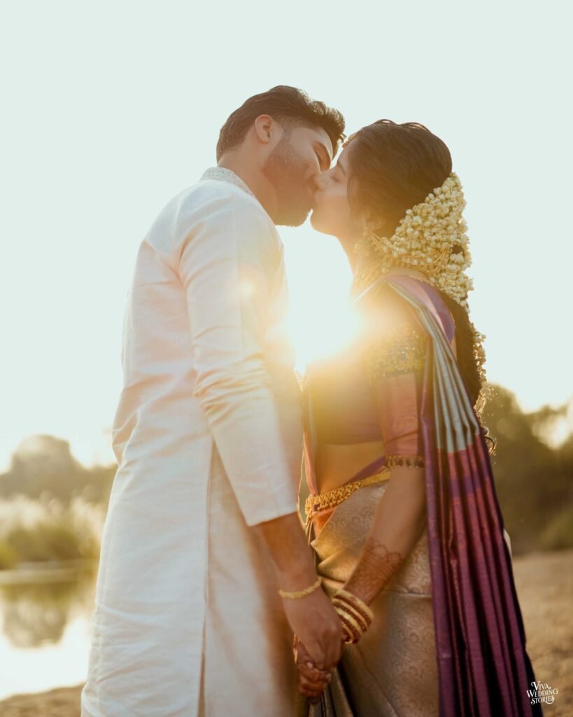 Beautiful bride and groom portrait captured in Mannarkkad Kerala