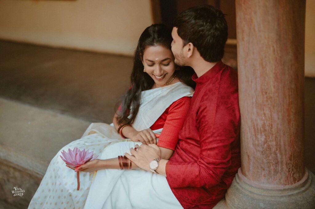 Elegant Kerala bridal portrait photography moment