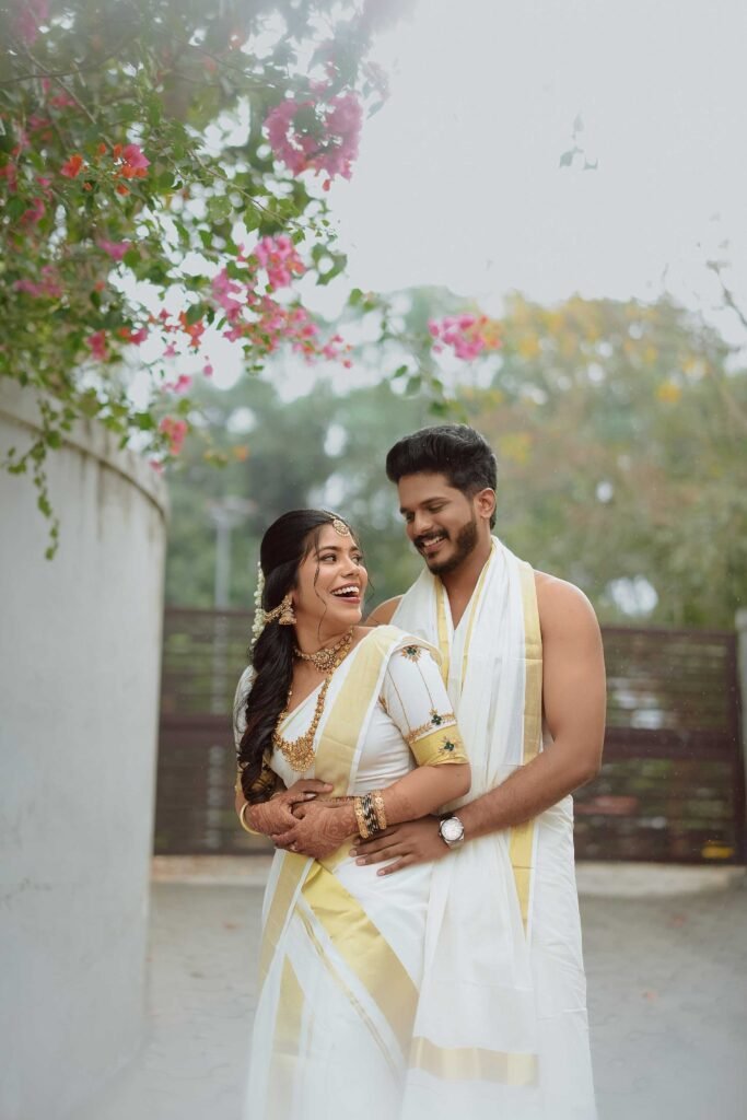 Beautiful Kerala wedding portrait captured by Viva Wedding Stories